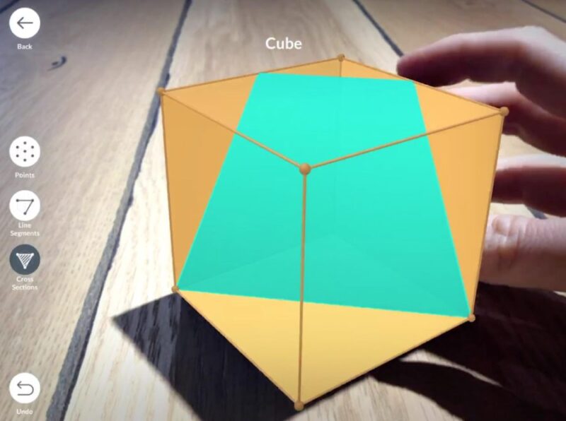 Shapes 3D Geometry Drawing using AR